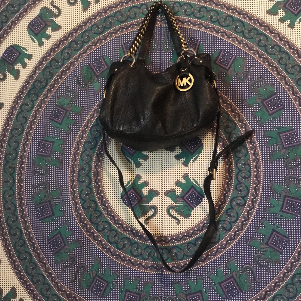 Black Leather Michael Kors Purse
